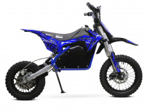 Moto cross 1200W 48V lithium serval bleu 12/10 pouces