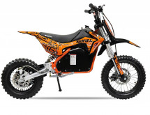 Moto cross 1200W 48V lithium serval orange 14/12 pouces