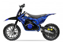 Moto cross électrique 500W 36V Racing luxe bleu 10/10 pouces