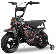 Moto électrique avec petites roues Fuyez 250W 24V noire et rouge 6.5/6.5 pouces