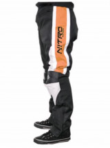 Pantalon enfant de protection pour quad et moto orange Nitro Racing
