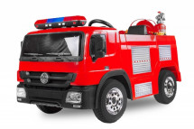 Voiture de pompier électrique enfant rouge 2 places