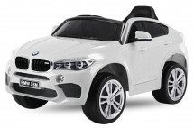 Voiture enfant électrique BMW X6 blanc de luxe