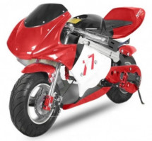 Moto de course Eco Pocket 1000W rouge 6.5/6.5 pouces